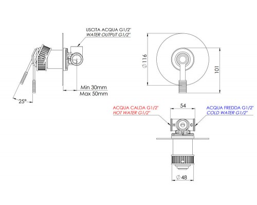 Смеситель для душа Remer Atelier AL30L