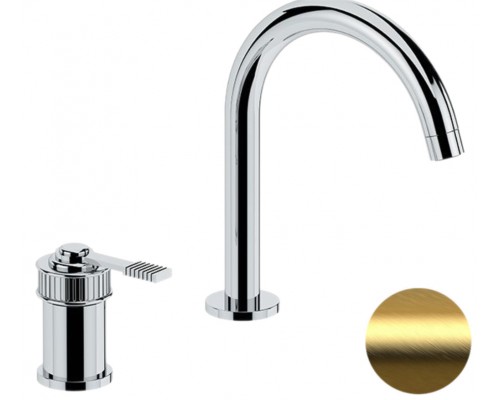 Смеситель для раковины Remer Atelier AL57BG, золото брашированное