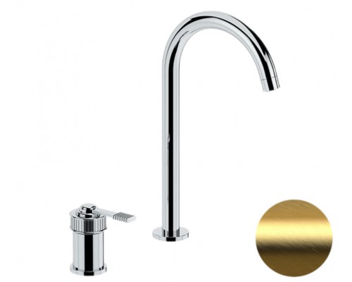 Смеситель для раковины Remer Atelier AL57LBG, золото брашированное