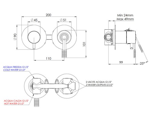 Смеситель для душа Remer Atelier AL93ZP
