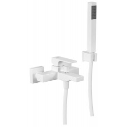 Смеситель для ванны Remer Absolute AU02BO, белый матовый