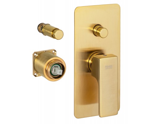 Смеситель для душа Remer Absolute AU09KBBG, золото брашированное