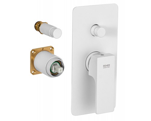 Смеситель для душа Remer Absolute AU09KBBO, белый матовый