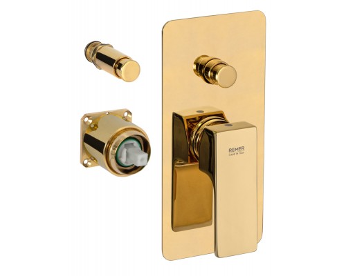 Смеситель для душа Remer Absolute AU09KBDO, золото глянцевое