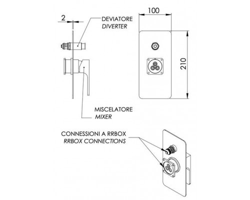 Смеситель для душа Remer Absolute AU09KBVO, бронза