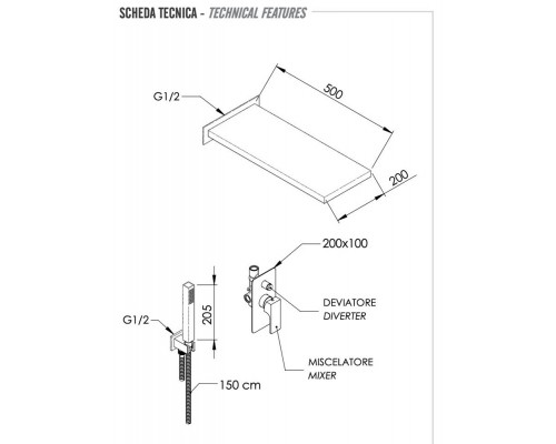 Душевая система Remer Absolute AU09S02SS