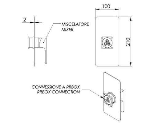 Смеситель для душа Remer Absolute AU30KBNO, чёрный матовый