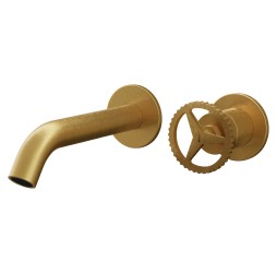 Смеситель для раковины Remer Chrono CH15PBG, золото брашированное