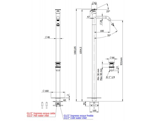 Смеситель для раковины Remer Chrono CH18