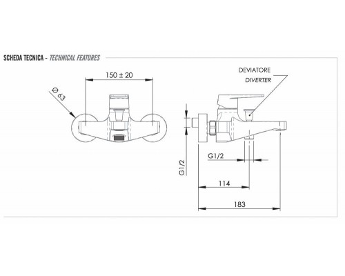 Смеситель для ванны Remer Dream D05