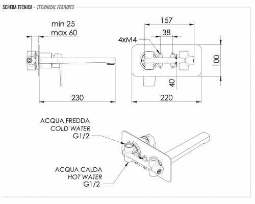 Смеситель для раковины Remer Dream D15L