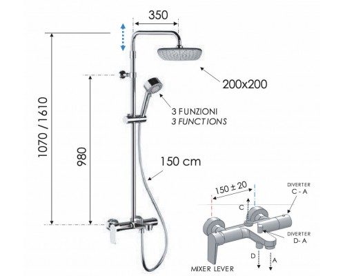 Душевая система Remer Dream D34AAD20