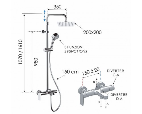 Душевая система Remer Dream D34AUFD20