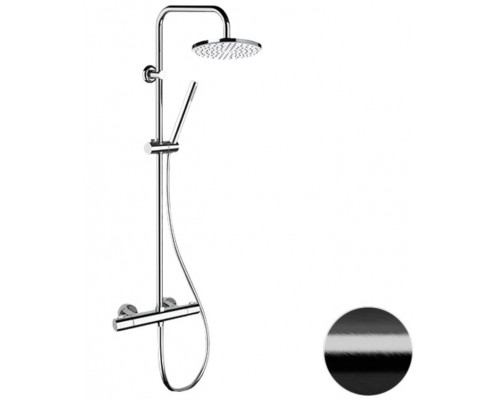 Душевая система Remer EQ32X7MMM20CFP, черный брашированный хром