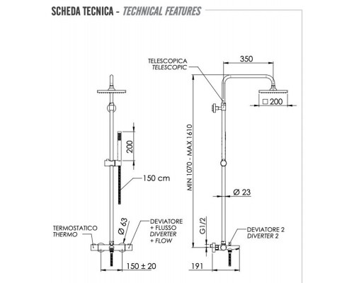 Душевая система Remer EQ34A7SDSD20