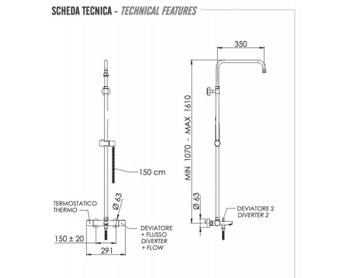 Душевая система Remer Elegance EQ34ASSDVO, бронза