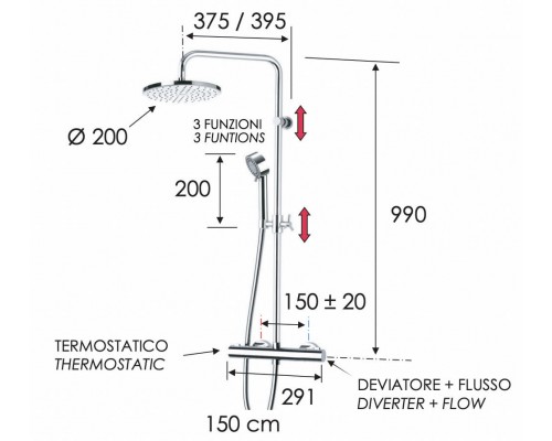 Душевая система Remer EQ37330FG