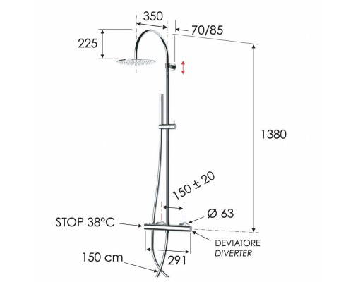 Душевая система Remer EQ37330L