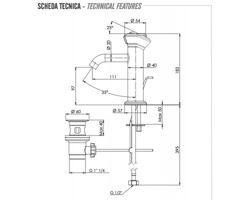 Смеситель для раковины Remer Element ET10