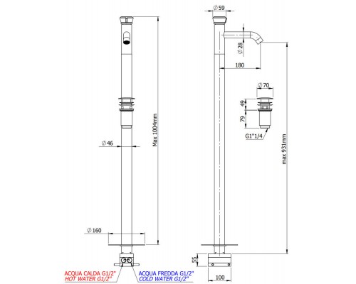Смеситель для раковины Remer Element ET18