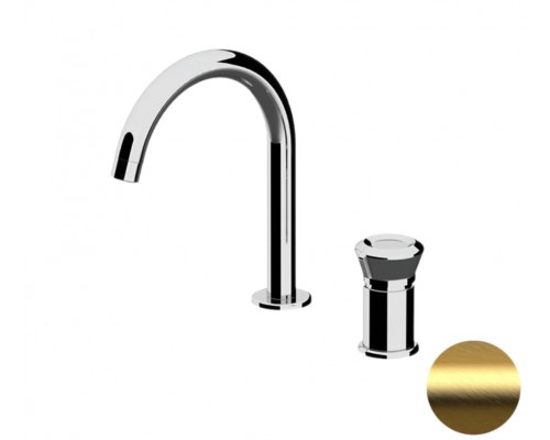 Смеситель для раковины Remer Element ET57BG, золото брашированное