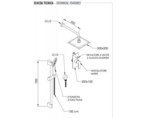 Душевая система Remer Energy EY09LS01UFS20
