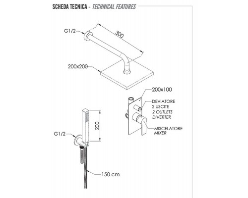 Душевая система Remer Energy EY09LS02O