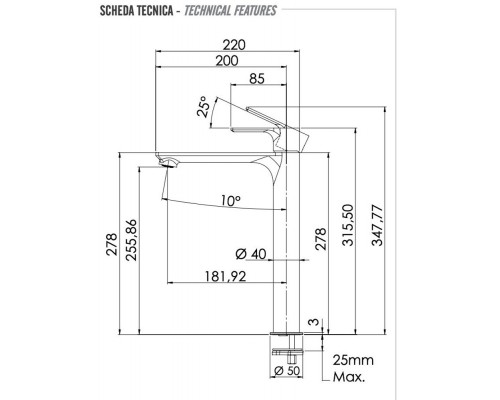 Смеситель для раковины Remer Energy EY11LBO, белый матовый