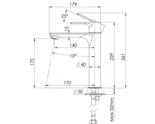 Смеситель для раковины Remer Energy EY12A