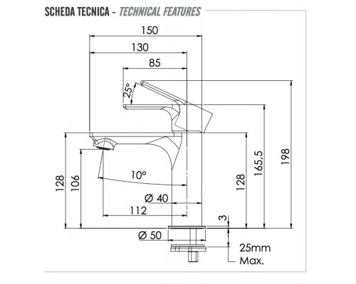 Смеситель для раковины Remer Energy EY12BO, белый матовый