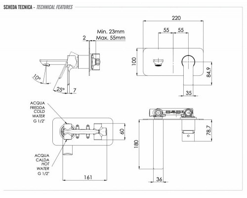 Смеситель для раковины Remer Energy EY15