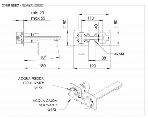 Смеситель для раковины Remer Energy EY15P