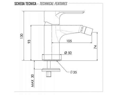 Смеситель для биде Remer Energy EY22