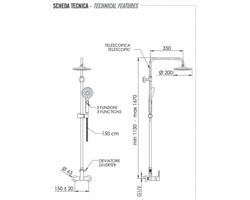 Душевая система Remer Energy EY37AEC20