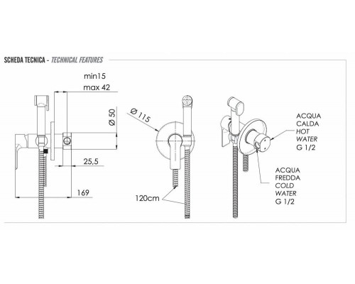 Гигиенический душ Remer Energy EY65W