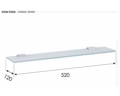 Полка 52 см Remer Flat FT20CR