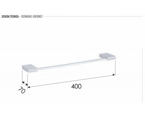 Полотенцедержатель 40 см Remer Flat FT40CR