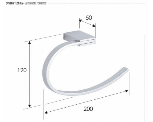 Полотенцедержатель Remer Flat FT44CR