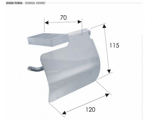 Бумагодержатель Remer Flat FT60CR