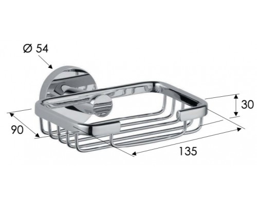Мыльница Remer Guest GS11NP, никель брашированный