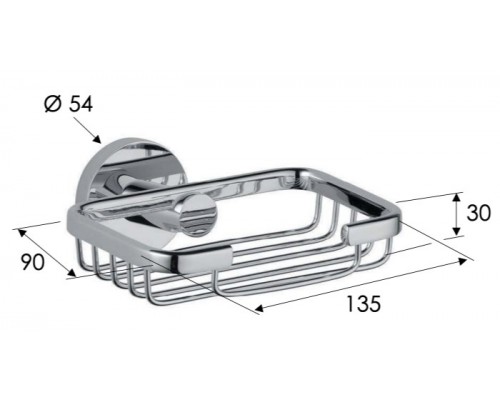 Мыльница Remer Guest GS11NPO, никель матовый брашированный