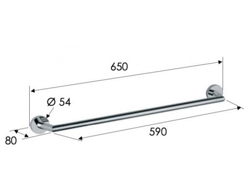 Полотенцедержатель 60 см Remer Guest GS30NP, никель брашированный