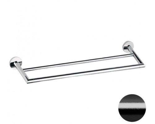 Полотенцедержатель двойной 60 см Remer Guest GS33CFP, черный брашированный хром