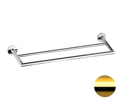 Полотенцедержатель двойной 60 см Remer Guest GS33DO, золото глянцевое