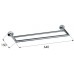Полотенцедержатель двойной 60 см Remer Guest GS33NP, никель брашированный
