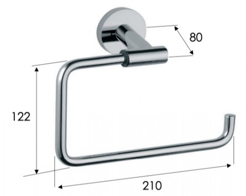 Полотенцедержатель Remer Guest GS44NPO, никель матовый брашированный