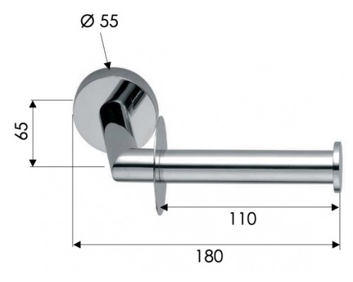 Бумагодержатель Remer Guest GS61NP, никель брашированный