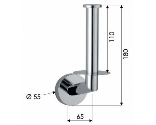 Бумагодержатель Remer Guest GS62NO, черный матовый