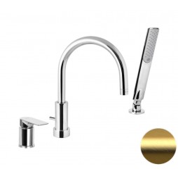 Смеситель для ванны Remer Infinity I07BG, золото брашированное