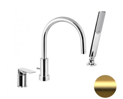 Смеситель для ванны Remer Infinity I07BG, золото брашированное